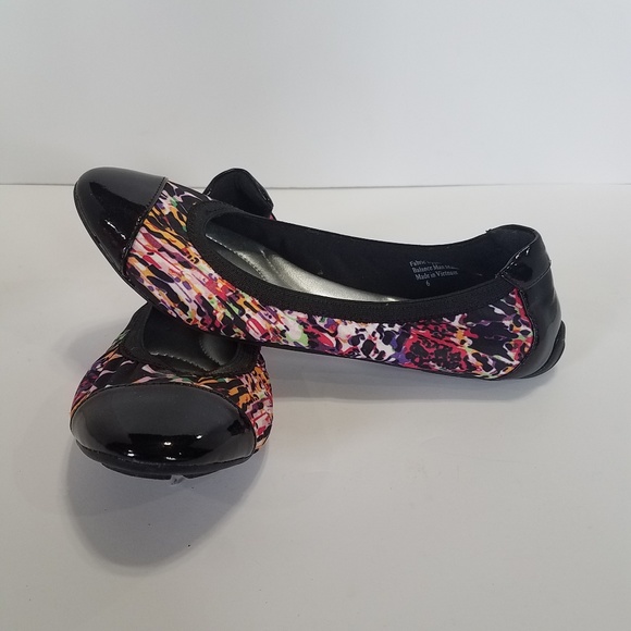 Kelly & Katie Shoes - Kelly and Katie Multi Color Flats With Black Toe